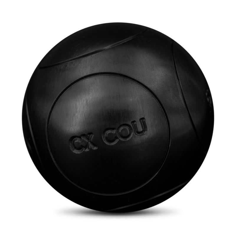 la boule noir CX COU Strie 1 Boule de pétanque carbone - Obut